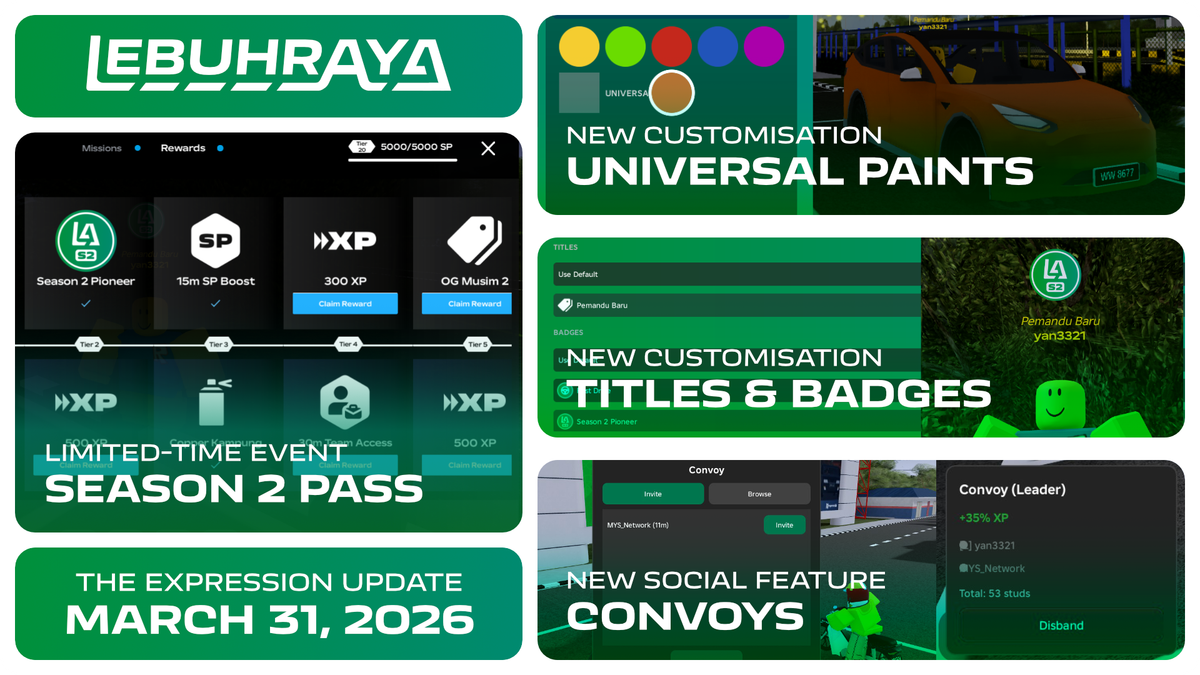 Lebuhraya 3.8 Patch Notes